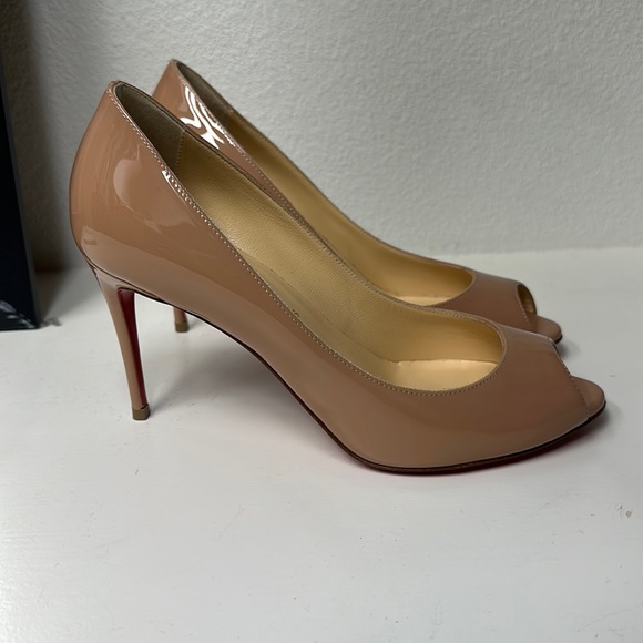 Christian Louboutin Shoes - Christian Louboutin Nude peep toe 85mm